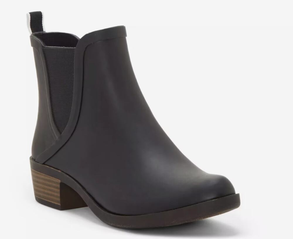 Lucky Brand Bunita Rain Boots 6 Black NWT Rubber Wellies Ankle